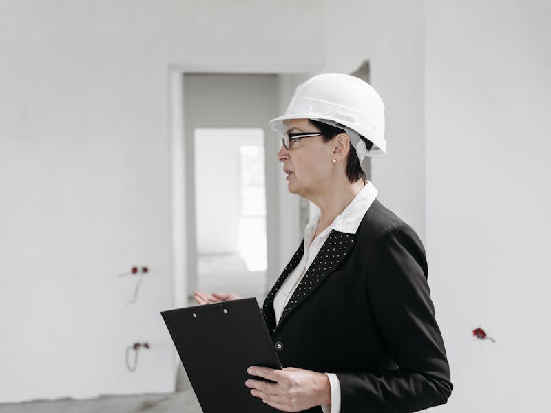 HVAC engineer conducting thorough system inspection